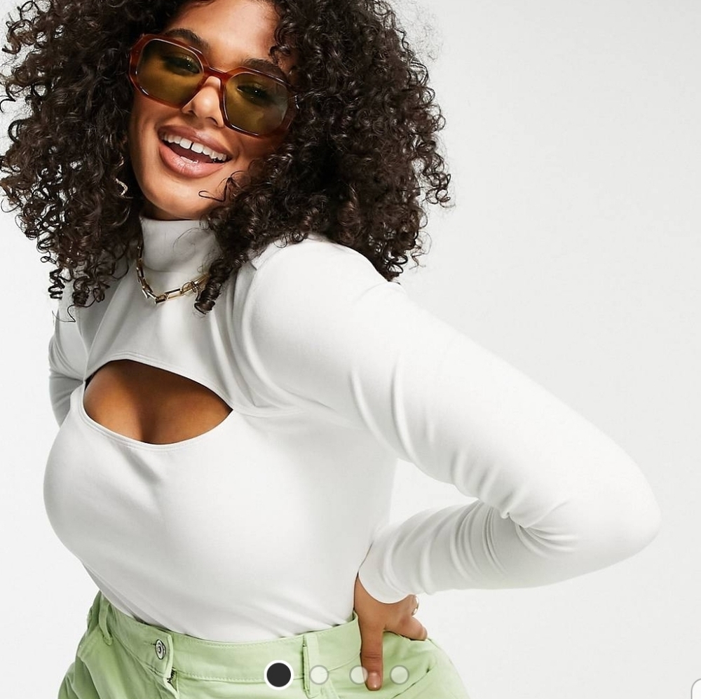 High neck cut out bodysuit